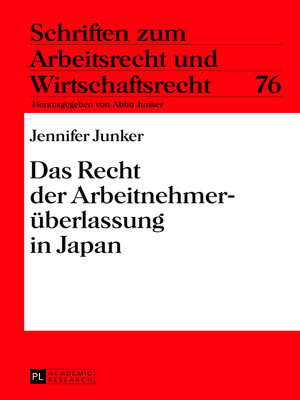 cover image of Das Recht der Arbeitnehmerüberlassung in Japan